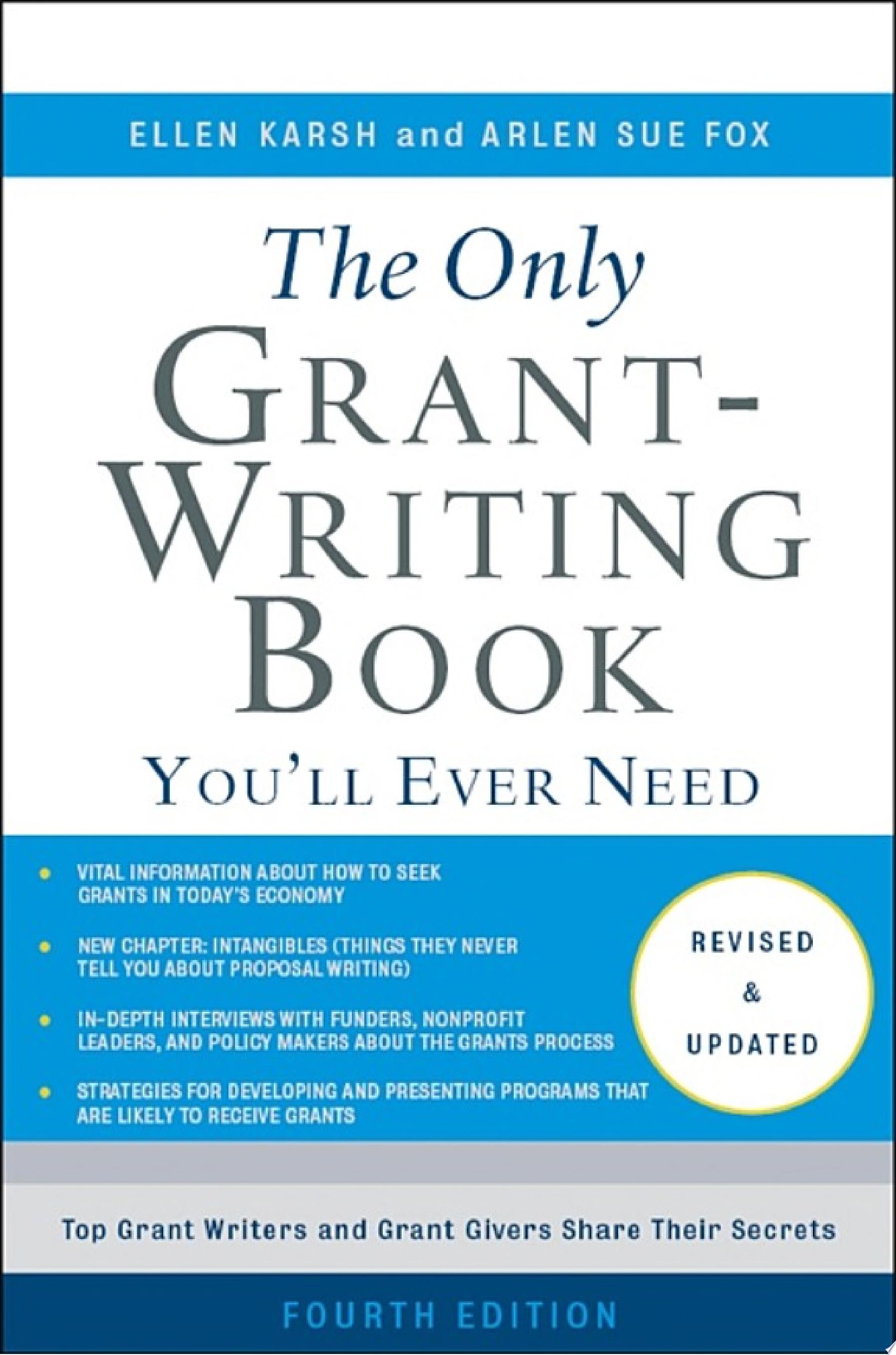 Image for "The Only Grant-Writing Book You'll Ever Need"
