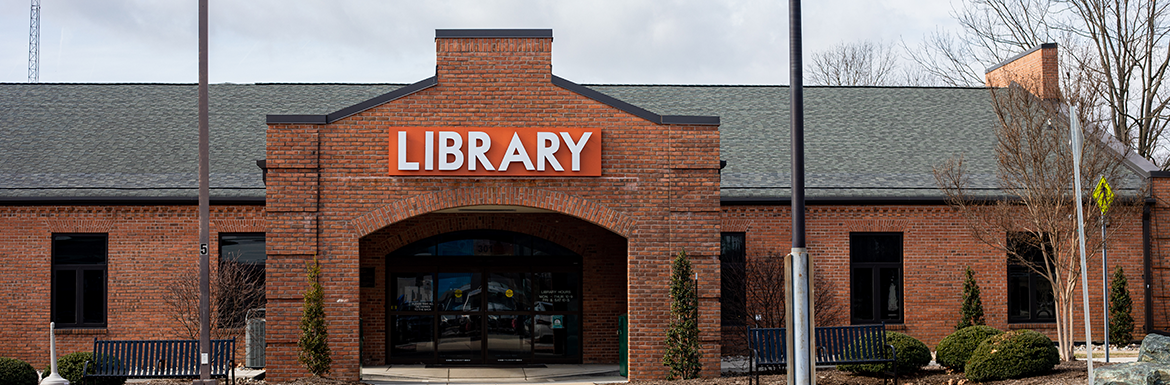 Elkton Library exterior header