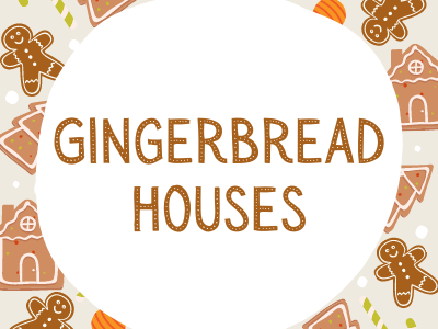 Use your imagination to decorate a fun and festive gingerbread house. For families with children ages 4-11. 