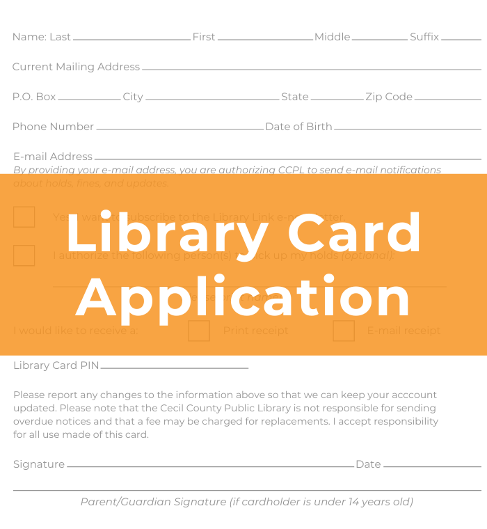 Library Card Application - English