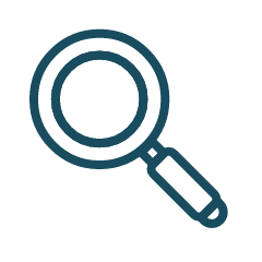 Magnifying glass quick link icon