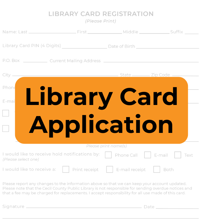 Library Card Application - English