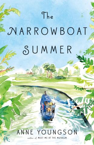 Image of the cover for the book "The Narrowboat Summer by Anne Youngson